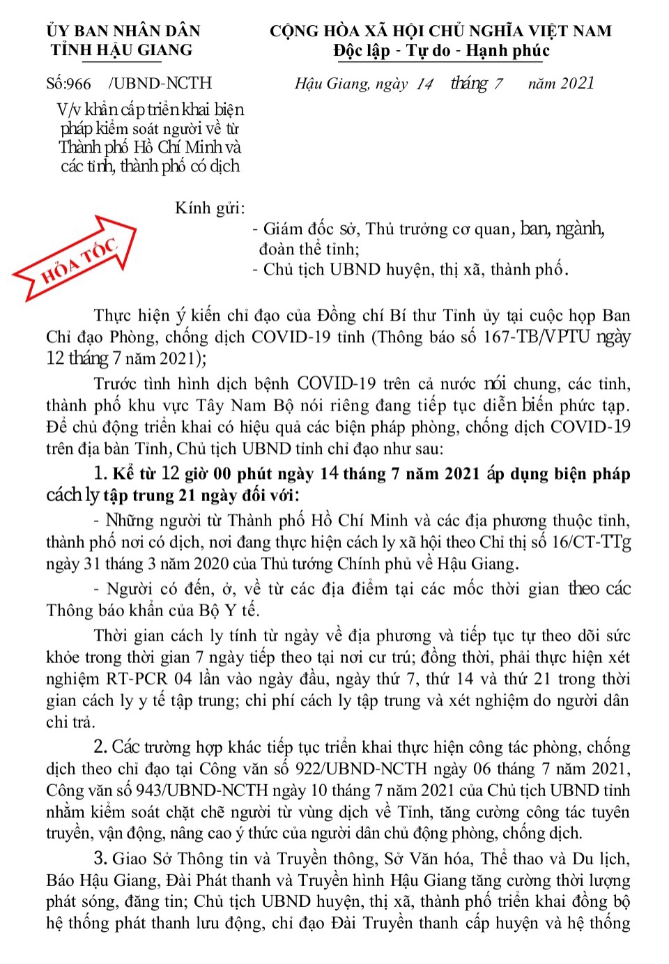 Tân Bí thư Hậu Giang kiểm tra thực tế, 7 địa phương khẩn trương dập dịch Covid-19 - Ảnh 3.