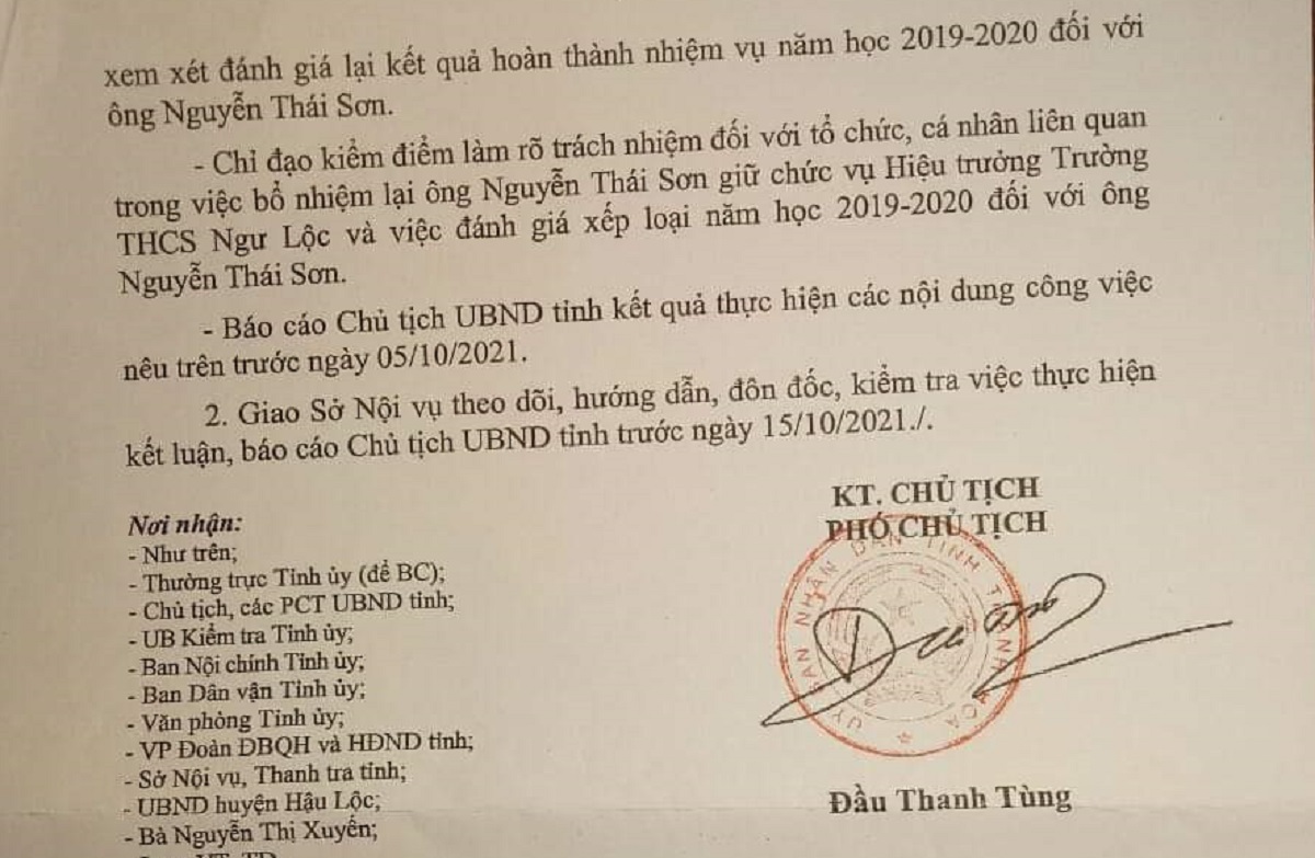 Đang bị xem xét kỷ luật, một hiệu trưởng ở Thanh Hóa được ưu ái bổ nhiệm lại - Ảnh 2.