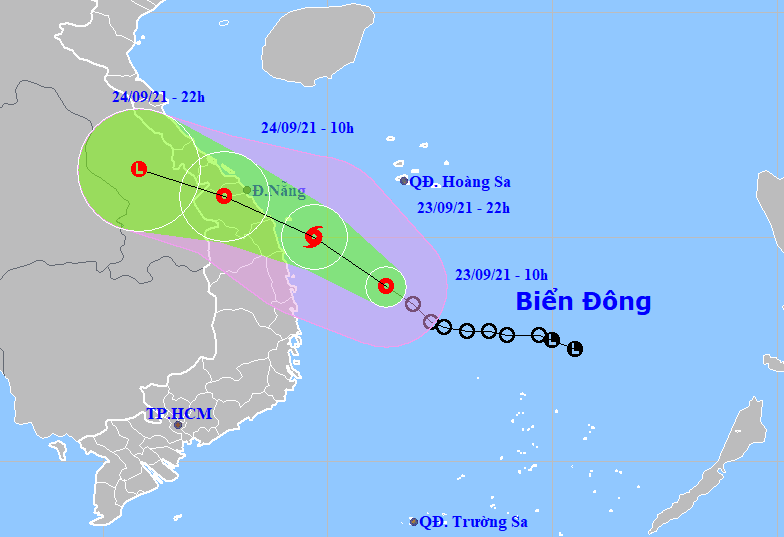 Áp thấp nhiệt đới khả năng mạnh lên thành bão, hướng vào Đà Nẵng đến Bình Định - Ảnh 1.