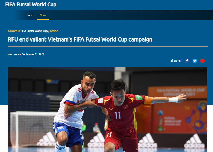 Truyền thông quốc tế ấn tượng màn trình diễn của tuyển futsal Việt Nam - Ảnh 1.