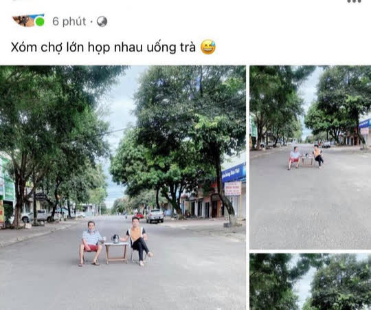 Bị phạt vì rủ nhau ra giữa đường uống trà, chụp ảnh đăng Facebook  - Ảnh 1.