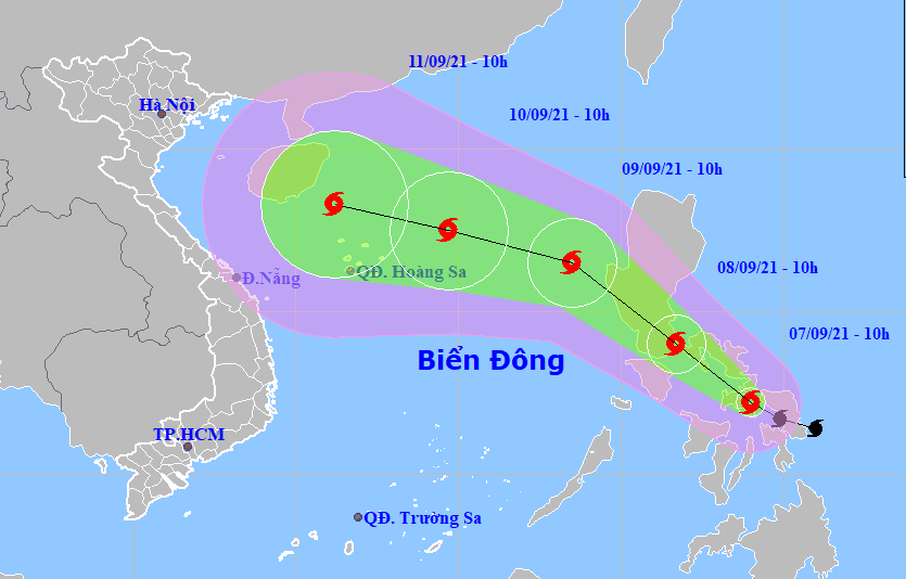 Bão Conson vào Biển Đông, tiếp tục mạnh thêm - Ảnh 1.