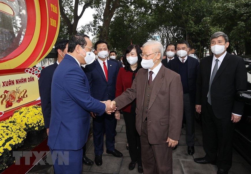 Tổng Bí thư Nguyễn Phú Trọng chúc Tết Đảng bộ, chính quyền và nhân dân tỉnh Bắc Ninh - Ảnh 5.