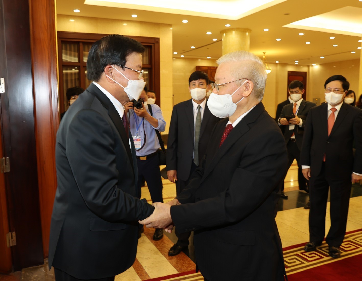 Tổng Bí thư, Chủ tịch nước Lào gửi Điện chúc Tết tới Tổng Bí thư Nguyễn Phú Trọng - Ảnh 1.