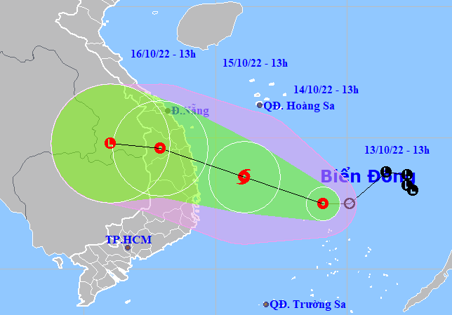 Áp thấp nhiệt đới khả năng mạnh lên thành bão trong 24 giờ tới, hướng vào Quảng Trị-Phú Yên - Ảnh 1.