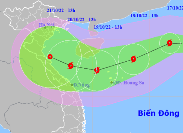 Bão số 5 vừa tan, bão Nesat giật cấp 16 lại hướng vào miền Trung - Ảnh 1.