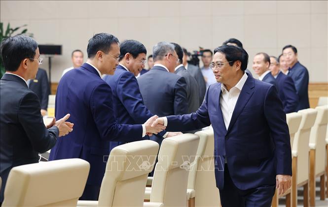 Thủ tướng Phạm Minh Chính gặp mặt lãnh đạo các ngân hàng - Ảnh 1.