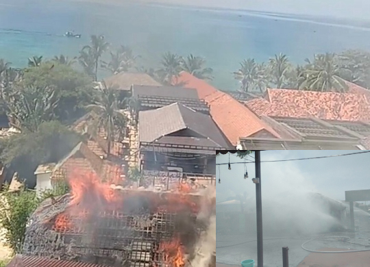 CLIP: Cháy lớn tại khu resort đang xây dựng trái phép ở Phú Quốc - Ảnh 1.