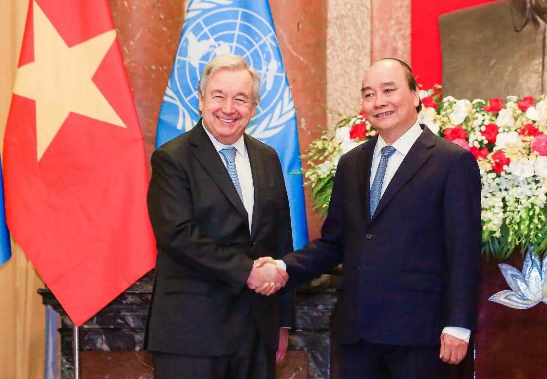 Cận cảnh lễ đón Tổng Thư ký Liên Hiệp Quốc António Guterres thăm Việt Nam - Ảnh 10.