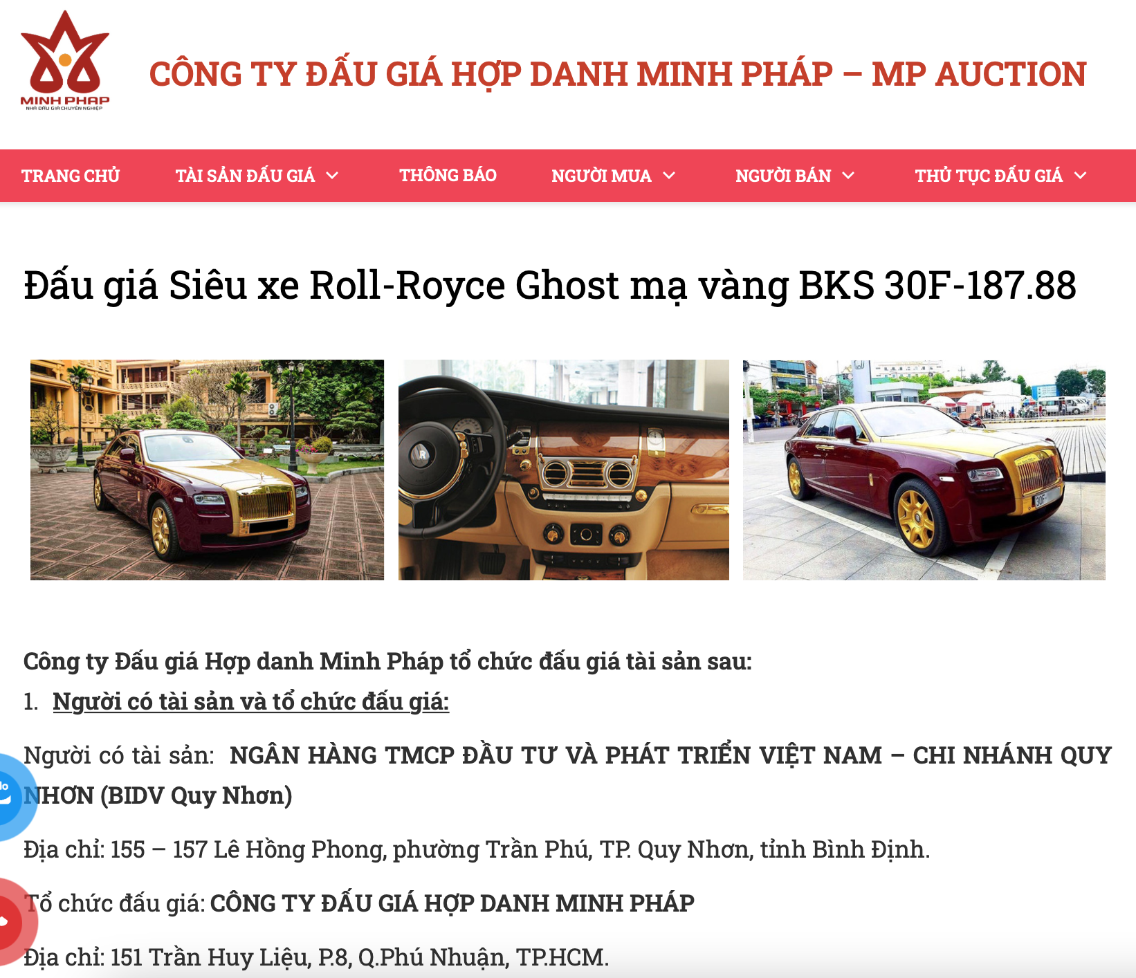 Giảm giá 10 tỷ đồng cho xe RollsRoyce ông Trịnh Văn Quyết từng sử dụng   Báo Dân trí