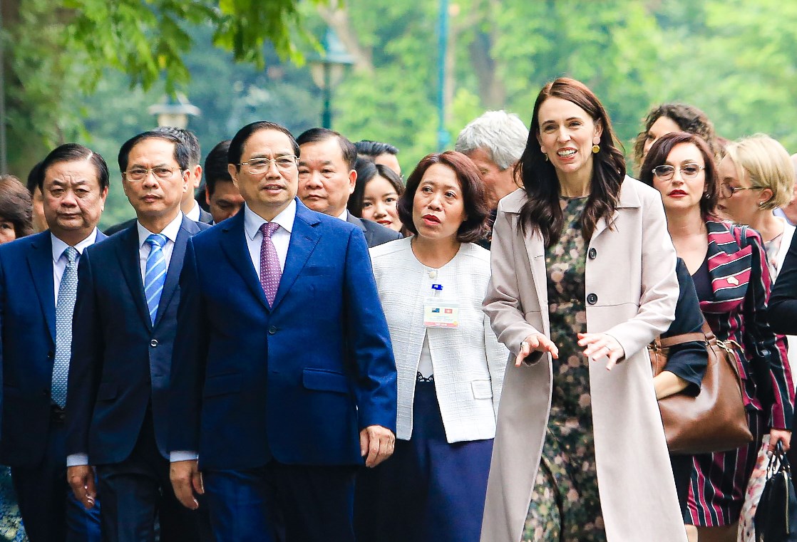 Thủ tướng Phạm Minh Chính đón, hội đàm với Thủ tướng New Zealand - Ảnh 8.
