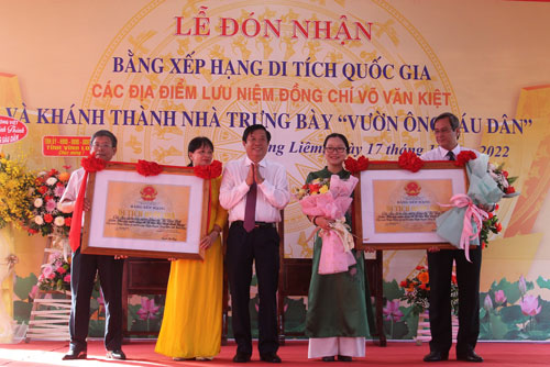 Đón nhận Bằng di tích Quốc gia các địa điểm lưu niệm Thủ tướng Võ Văn Kiệt - Ảnh 1.