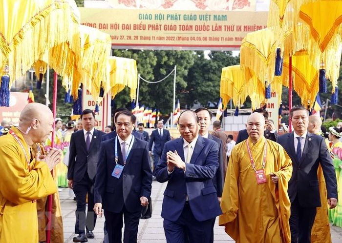 Chủ tịch nước dự Lễ khai mạc Đại hội Phật giáo toàn quốc lần thứ IX - Ảnh 1. Chủ tịch nước dự Lễ khai mạc Đại hội Phật giáo toàn quốc lần thứ IX - Ảnh 1.