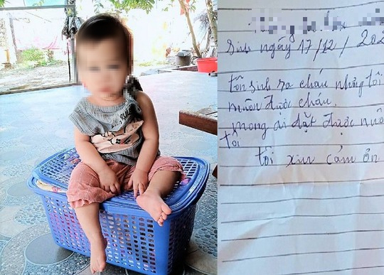 Bé gái gần 1 tuổi bị bỏ rơi bên đường cùng bức thư của người mẹ - Ảnh 1.