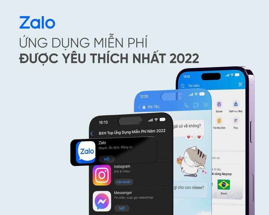 Zalo vào tốp ứng dụng được yêu thích nhất năm 2022 - Ảnh 1.