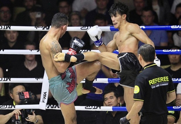 Duy Nhất thắng kịch tính võ sĩ Thái Lan, giành đai bạc MTGP - Ảnh 2.
