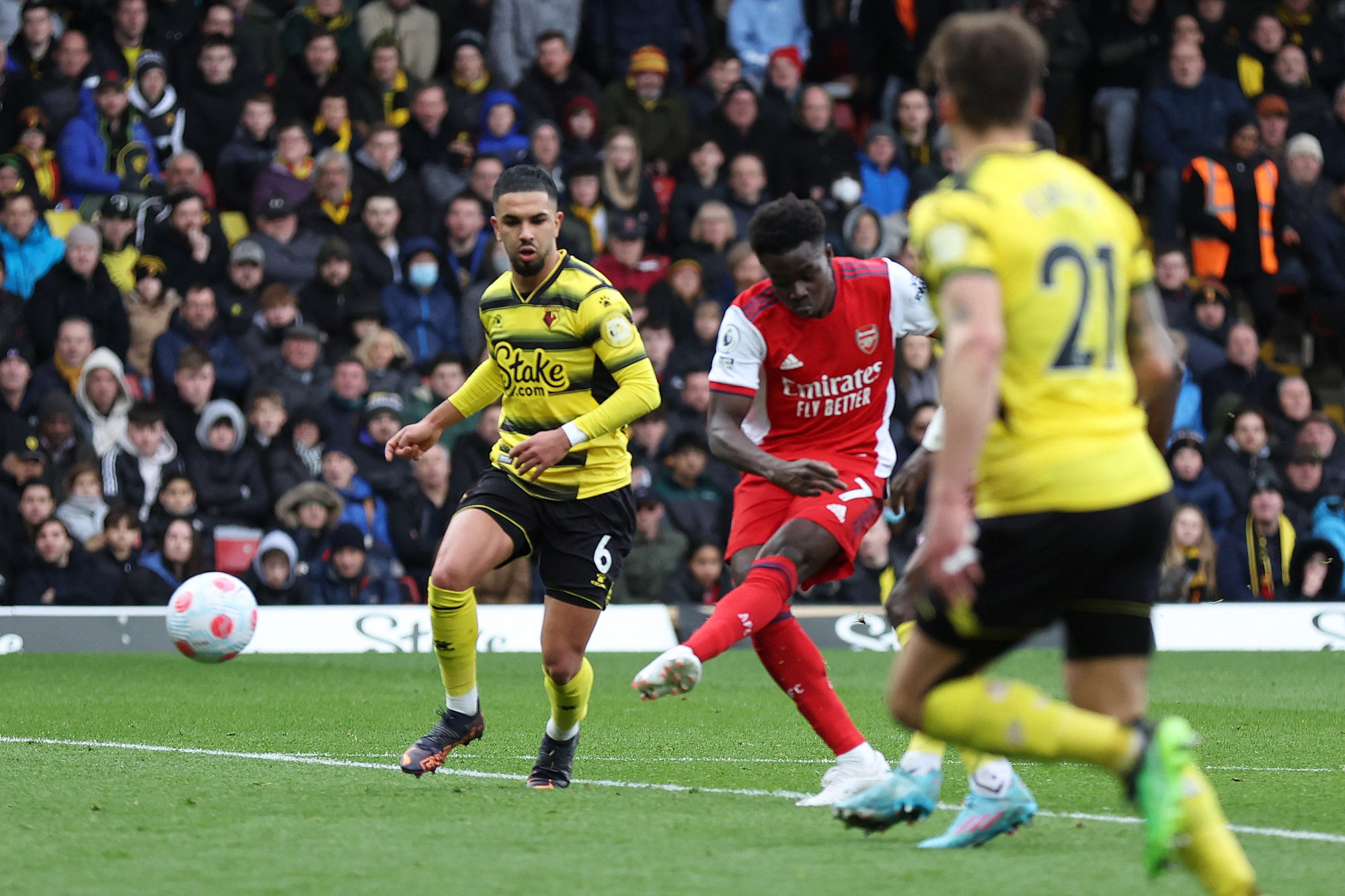 Bùng nổ ở Vicarage Road, Arsenal bay cao Top 4 Ngoại hạng Anh - Ảnh 5.