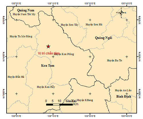 3 trận động đất ở Kon Tum, người dân ở Quảng Nam nghe rung lắc - Ảnh 1.