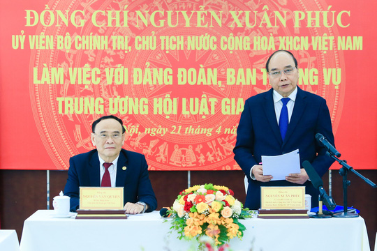 Chủ tịch nước làm việc với Trung ương Hội Luật gia Việt Nam - Ảnh 1.