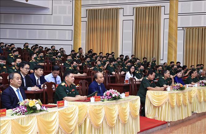 Những hình ảnh Chủ tịch nước Nguyễn Xuân Phúc thăm, làm việc tại Bộ Tư lệnh Quân khu 1 - Ảnh 5.