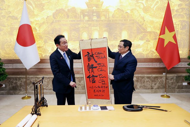Chiêu đãi chào mừng Thủ tướng Nhật Bản Kishida Fumio thăm chính thức Việt Nam - Ảnh 3.