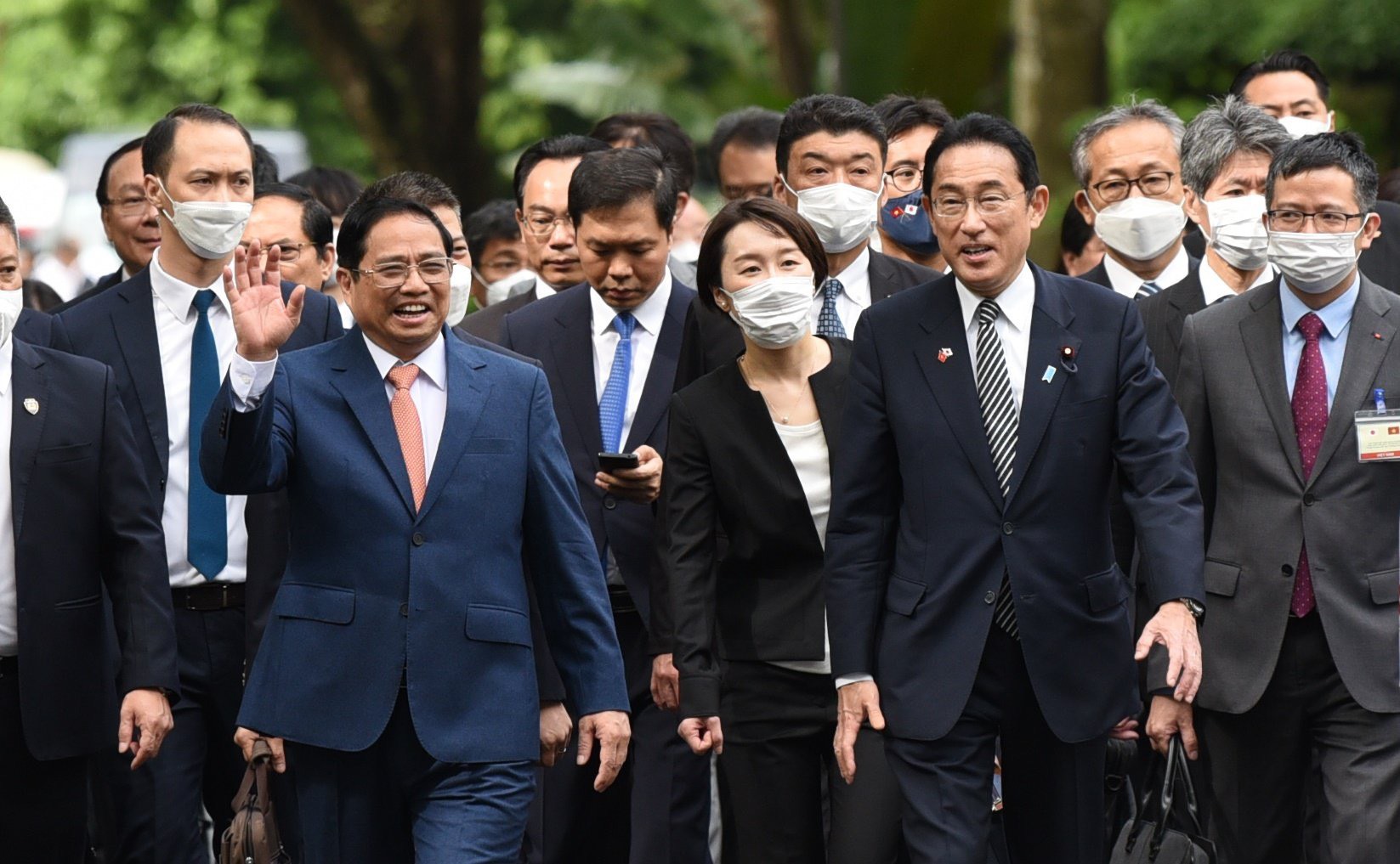 CLIP: Thủ tướng Phạm Minh Chính chủ trì lễ đón Thủ tướng Nhật Bản - Ảnh 9.