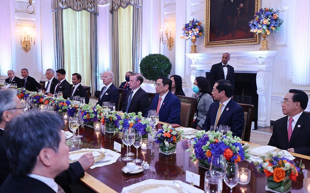 Pictures of Prime Minister Pham Minh Chinh attending the reception of President Joe Biden - Photo 8.