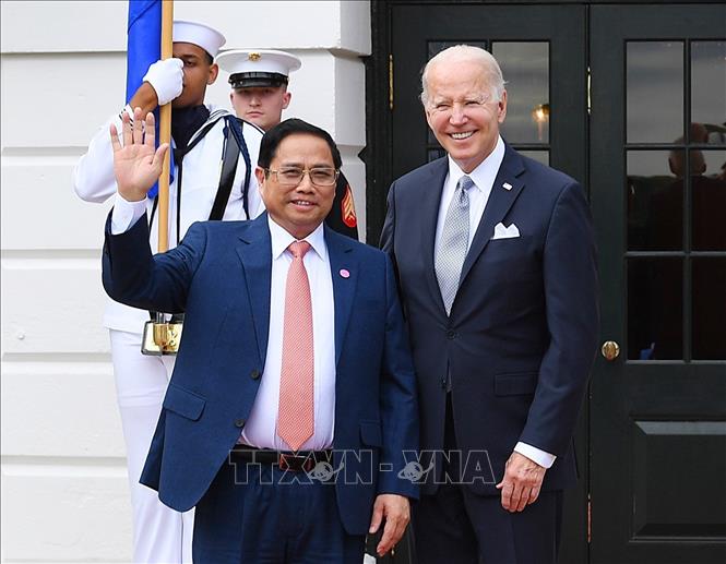 Những hình ảnh Thủ tướng Phạm Minh Chính dự chiêu đãi của Tổng thống Joe Biden - Ảnh 1.