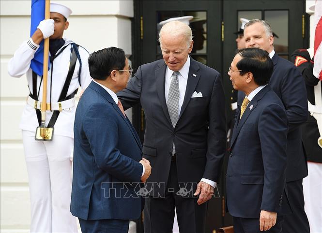 Pictures of Prime Minister Pham Minh Chinh attending the reception of President Joe Biden - Photo 5.