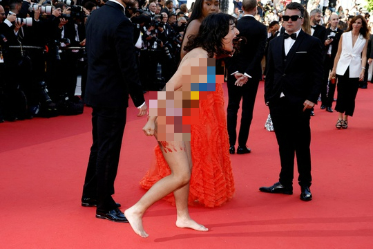 Những vụ quấy rối, gây sốc trên thảm đỏ Liên hoan phim Cannes - Ảnh 2.