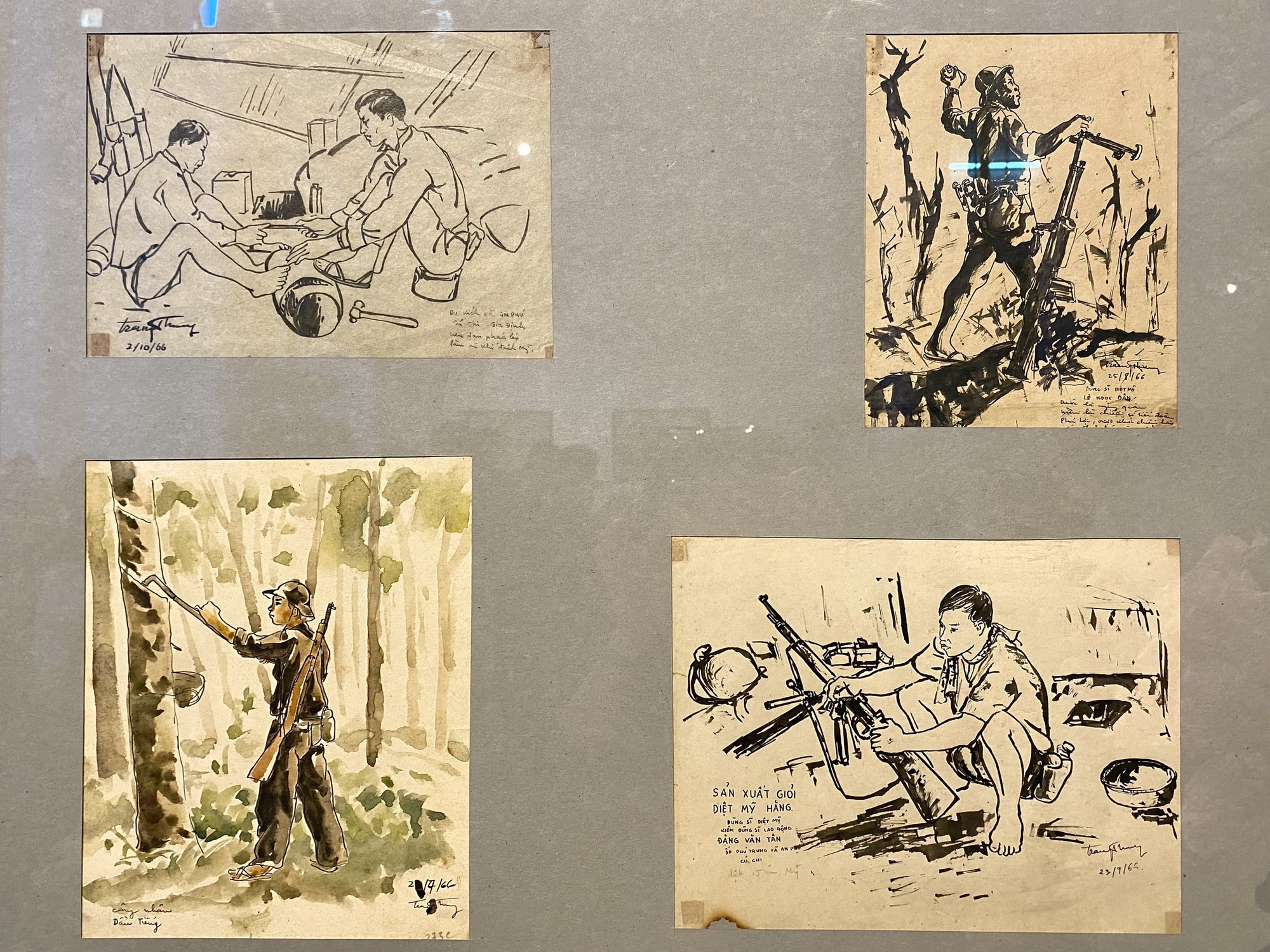 Chiêm ngưỡng những bức ký họa chiến trường được lưu giữ hơn 60 năm - Báo  Người lao động