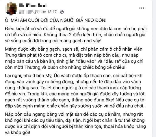 Thông tin về bức ảnh cụ bà ở Vĩnh Long ngồi ăn cơm trên nắp bồn cầu - Ảnh 2.