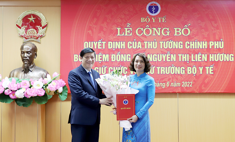 Bà Nguyễn Thị Liên Hương nhận quyết định bổ nhiệm Thứ trưởng Bộ Y tế - Ảnh 1.