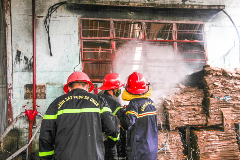 Cháy lớn tại xưởng sản xuất công ty gỗ ở Bình Định - Ảnh 9.