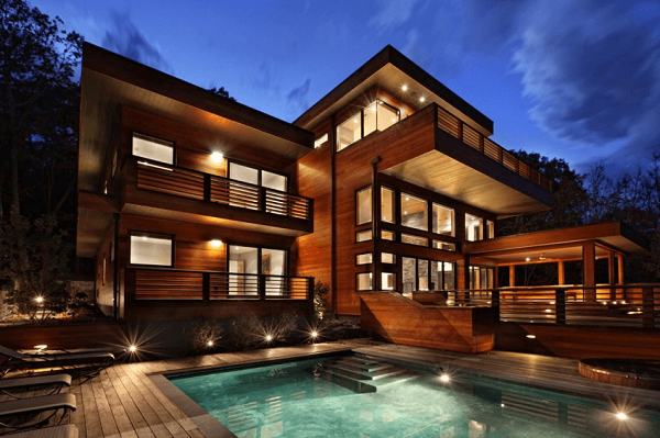 Những mẫu thiết kế nhà gỗ vừa độc đáo sang trọng, vừa mộc mạc gần gũi thiên nhiên - Ảnh 10. Những mẫu thiết kế nhà gỗ vừa độc đáo sang trọng, vừa mộc mạc gần gũi thiên nhiên - Ảnh 10.