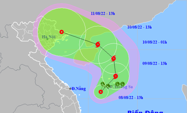 Áp thấp nhiệt đới di chuyển nhanh, sẽ mạnh lên thành bão, hướng vào Bắc Bộ - Ảnh 1.