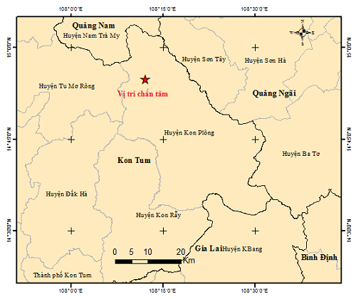 Lại liên tiếp xảy ra 3 trận động đất ở huyện Kon Plông, tỉnh Kon Tum - Ảnh 1.
