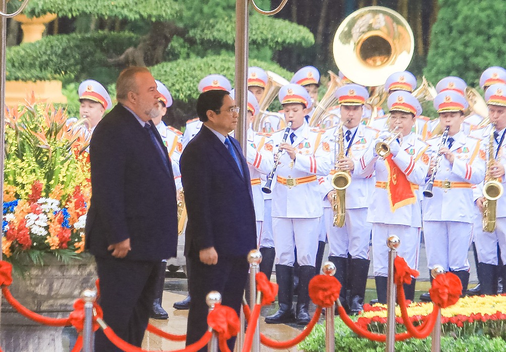 Thủ tướng Phạm Minh Chính đón Thủ tướng Cuba lần đầu thăm chính thức Việt Nam - Ảnh 7.