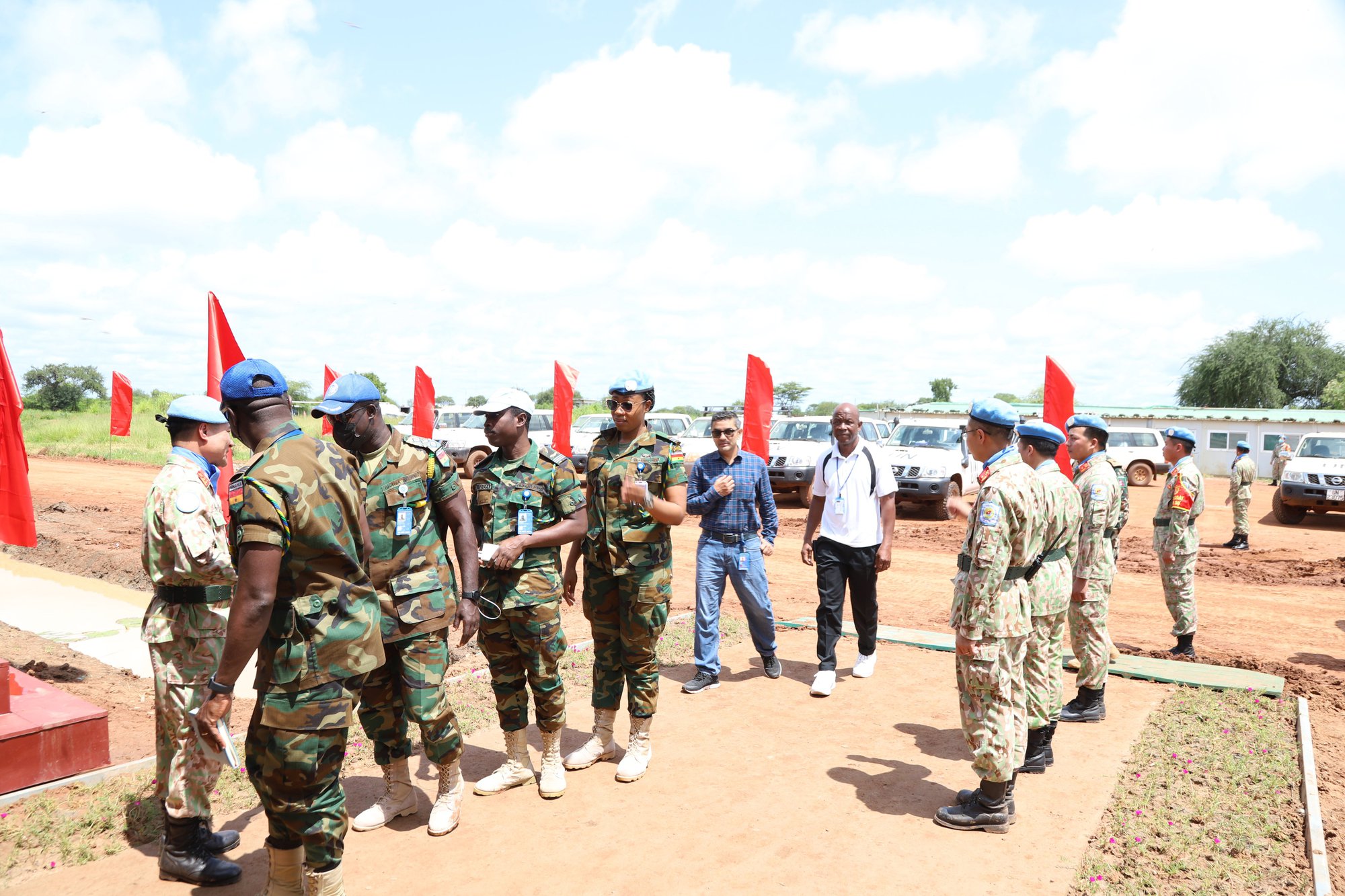 Cận cảnh lễ kỷ niệm Quốc khánh 2-9 tại phái bộ Gìn giữ hoà bình LHQ ở châu Phi - Ảnh 5.