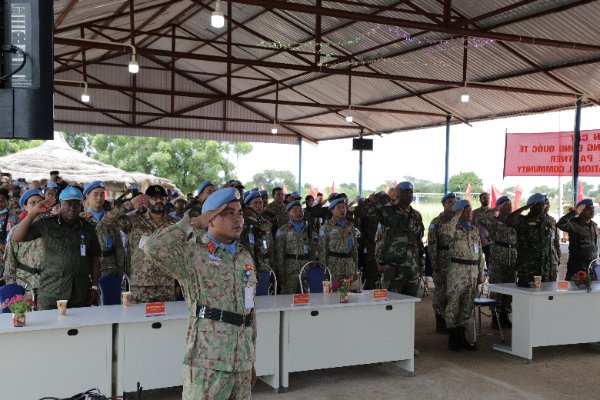 Cận cảnh lễ kỷ niệm Quốc khánh 2-9 tại phái bộ Gìn giữ hoà bình LHQ ở châu Phi - Ảnh 9.
