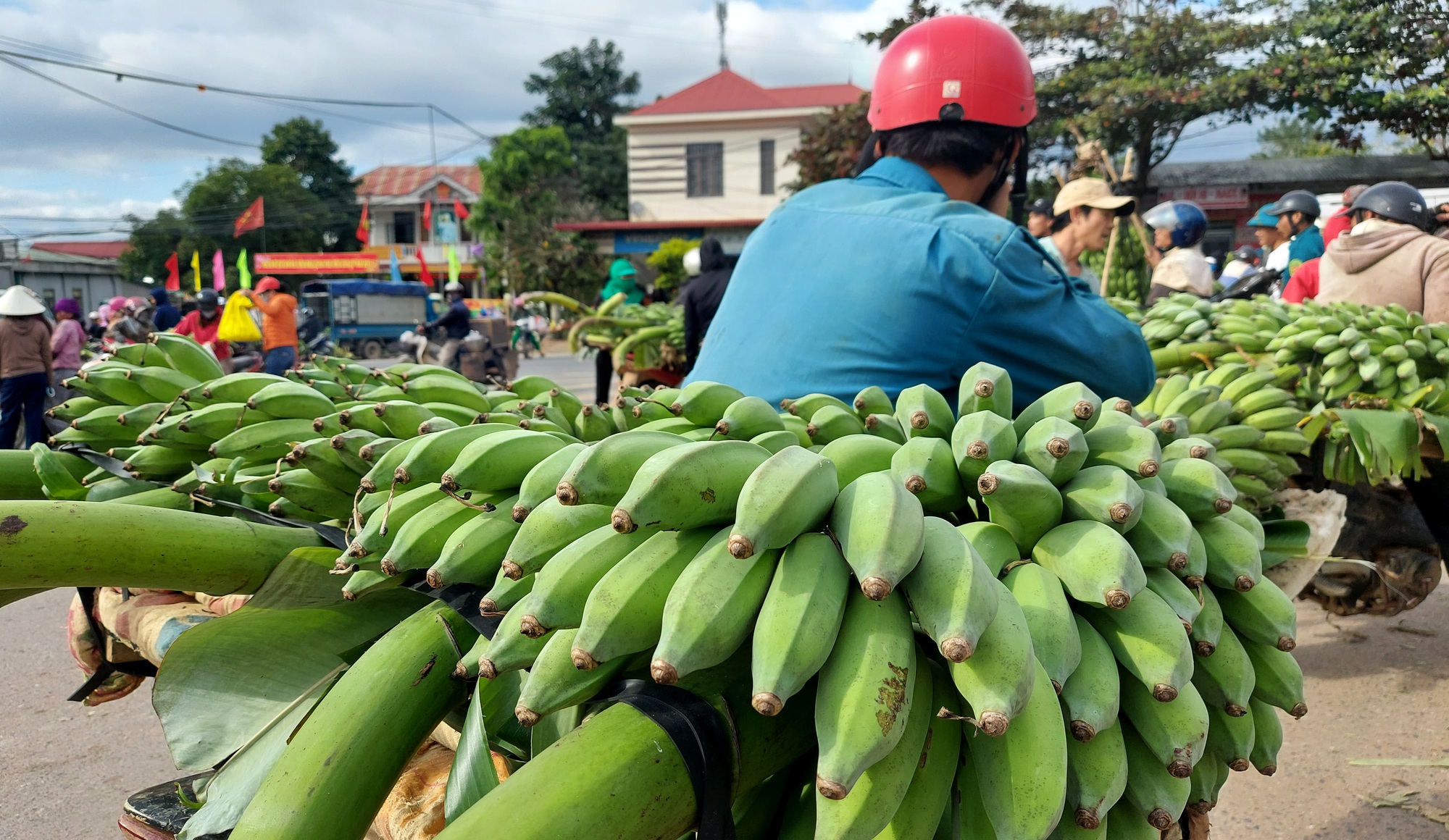 Tấp nập chợ chuối mật mốc lớn nhất Quảng Trị ngày cuối năm - Ảnh 7.