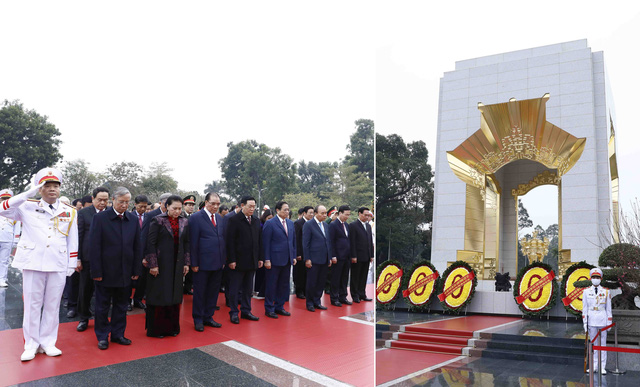 Lãnh đạo Đảng, Nhà nước vào Lăng viếng Chủ tịch Hồ Chí Minh - Ảnh 3.