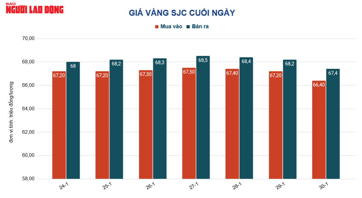 Giá vàng hôm nay 31-1: Tăng -  giảm do sức ép nào? - Ảnh 2.