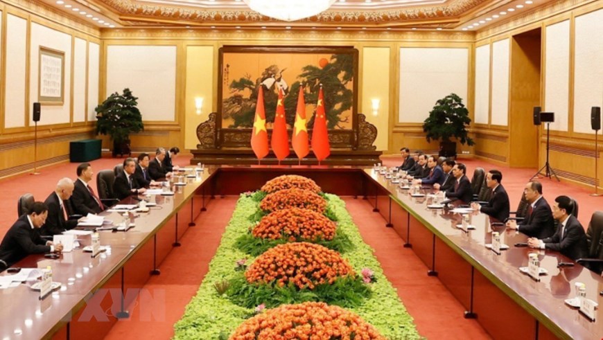Chủ tịch nước Võ Văn Thưởng hội kiến Tổng Bí thư, Chủ tịch Trung Quốc Tập Cận Bình - Ảnh 3.