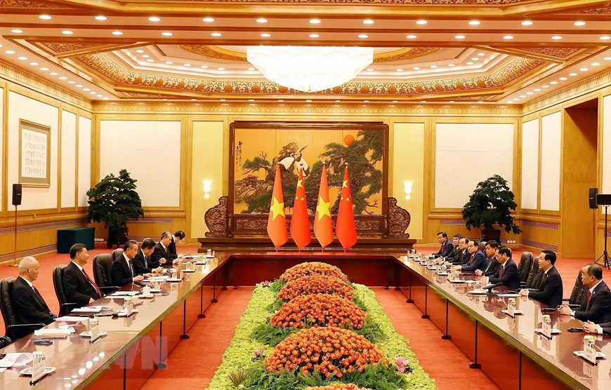 Chủ tịch nước Võ Văn Thưởng hội kiến Tổng Bí thư, Chủ tịch Trung Quốc Tập Cận Bình - Ảnh 4.