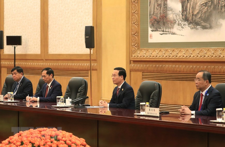 Chủ tịch nước Võ Văn Thưởng hội kiến Tổng Bí thư, Chủ tịch Trung Quốc Tập Cận Bình - Ảnh 5.