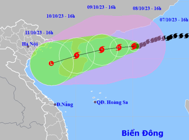 Trong 6 giờ qua bão số 4 ít dịch chuyển, diễn biến bất thường - Ảnh 1.