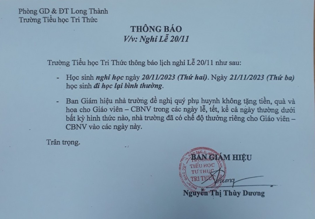 Những dòng tâm thư ấm áp Nhân Ngày Nhà giáo Việt Nam