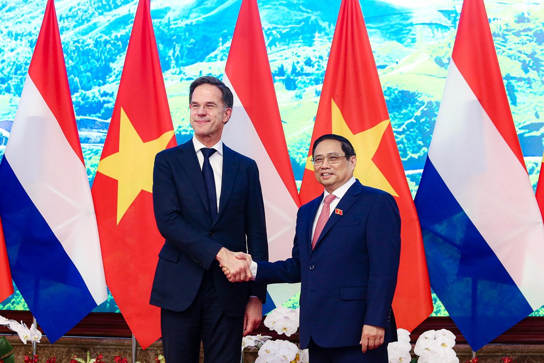 Cận cảnh Thủ tướng Phạm Minh Chính đón Thủ tướng Hà Lan - Ảnh 14.