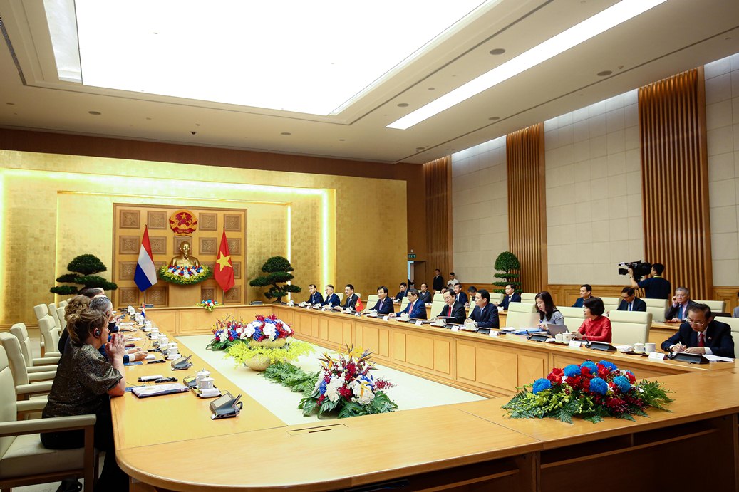 Cận cảnh Thủ tướng Phạm Minh Chính đón Thủ tướng Hà Lan - Ảnh 15.